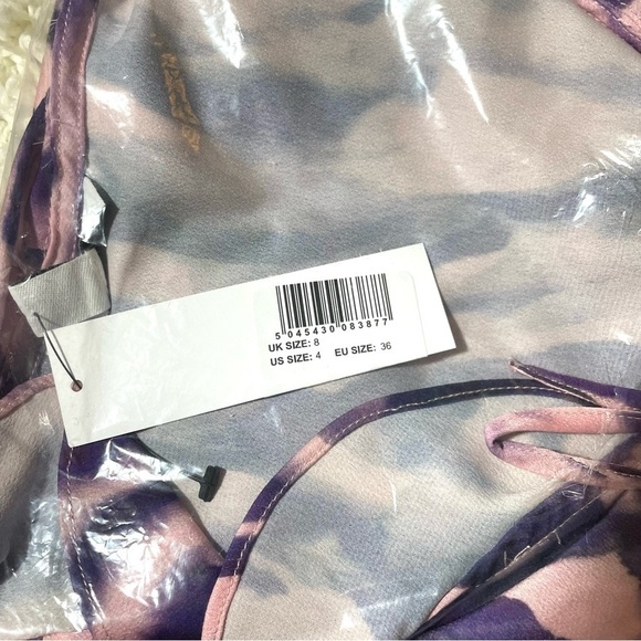 Topshop Tie Dye Printed Fill Jacket in Purple size 4 - Picture 11 of 11